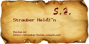 Strauber Helén névjegykártya
